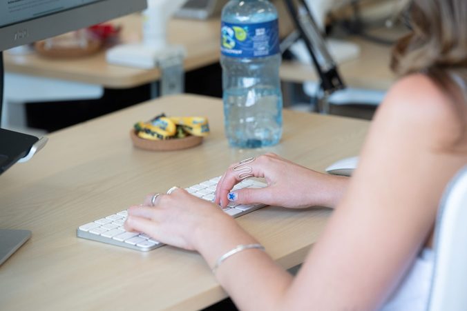 A Picnic team member at work in the office