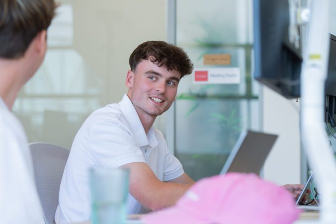 A Picnic team member in the office